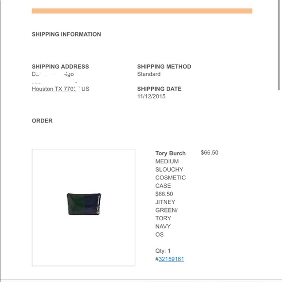 Tory Burch Slouchy Cosmetic Bag Case - Picture 7 of 10